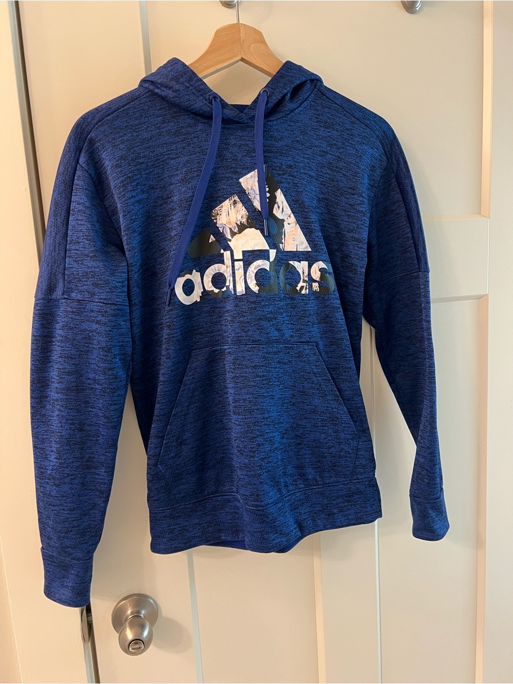 Adidas Women’s Blue Hooded Sweatshirt - Performance Hoodie.